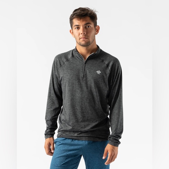 Rabbit Other - NWT Rabbit Running Men’s Charcoal Gray Long Sleeve Quarter Zip EZ Zip Jacket S